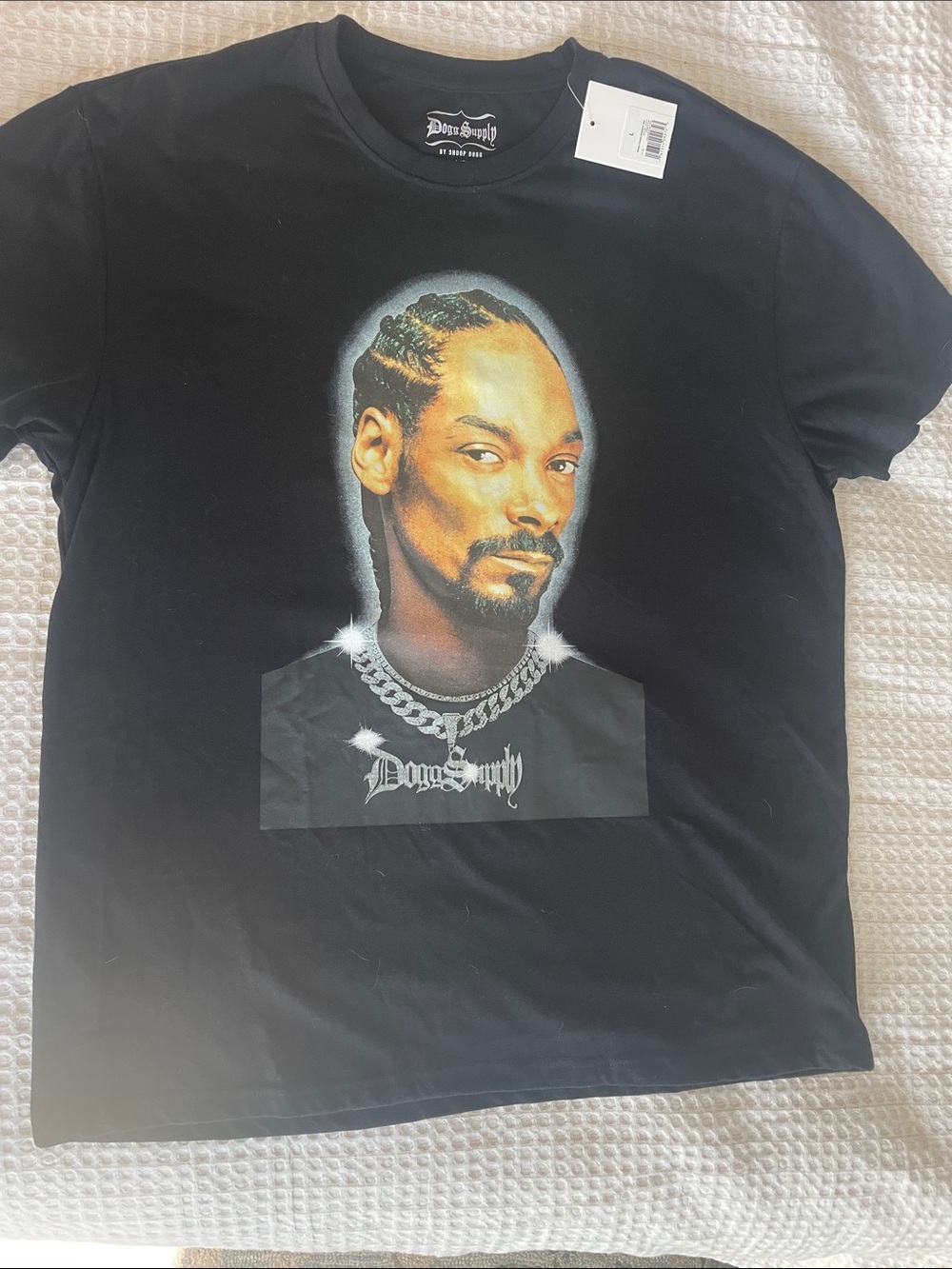 Black Portrait Graphic Crewneck Tee by Dons Supply